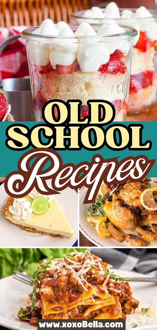Glass of strawberry shortcake, pie slice, roast chicken, and lasagna—bringing back all your favorite comforting classics.