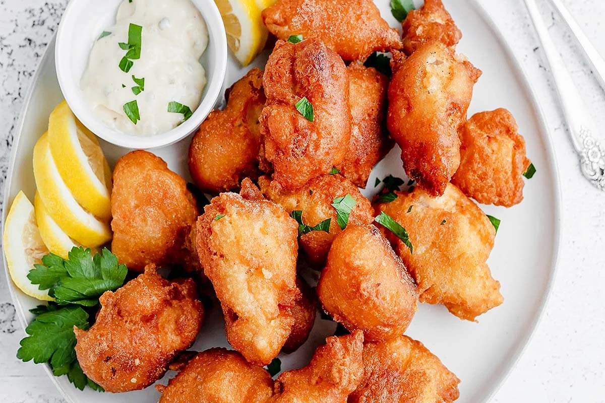 Pancake Battered Fried Fish.
