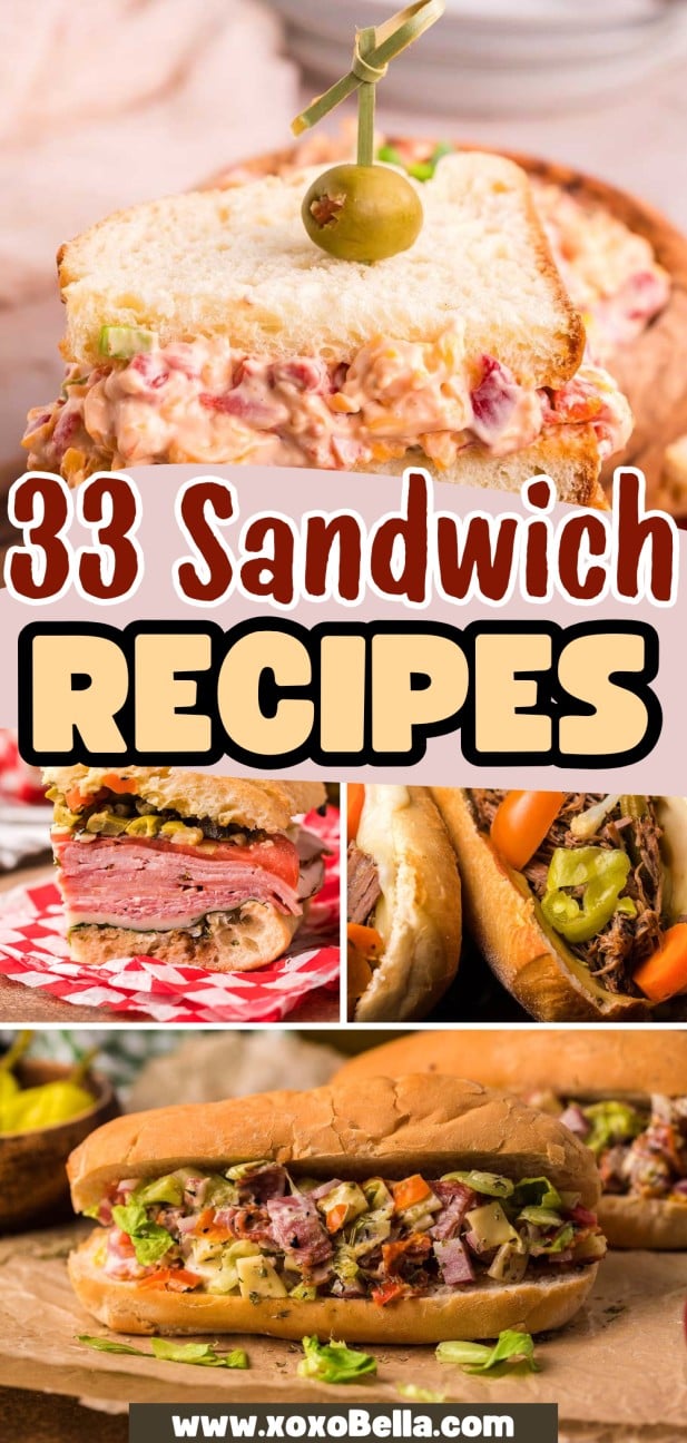 Collage of assorted sandwiches, perfect for anyone searching for delicious sandwich recipes.