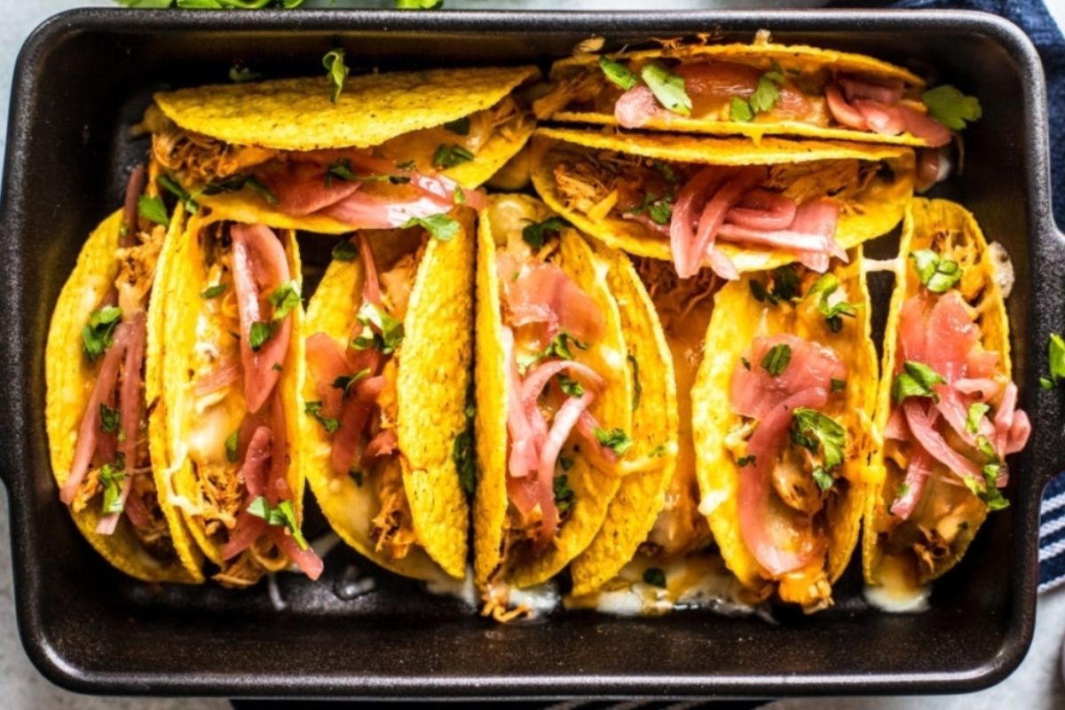 Slow Cooker Chicken Tacos.