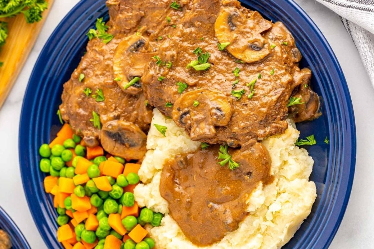 Slow Cooker Cube Steak.