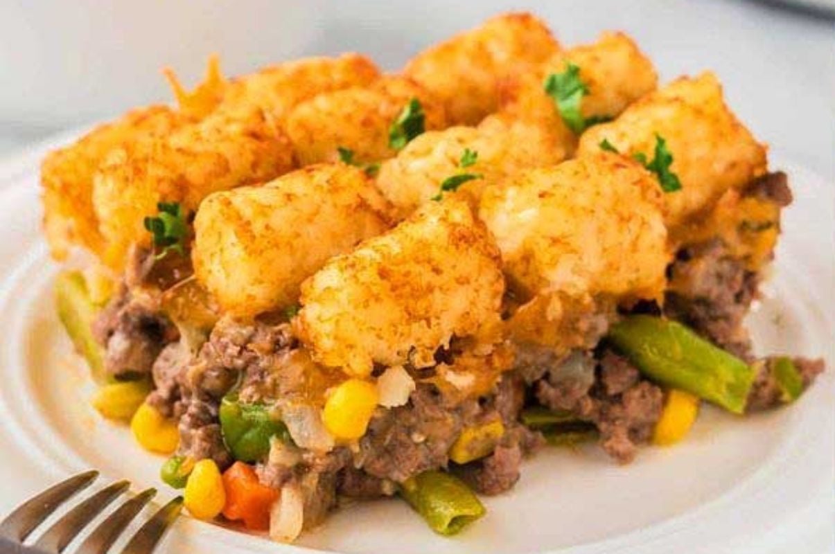 Tater Tot Casserole (No Canned Soup!).