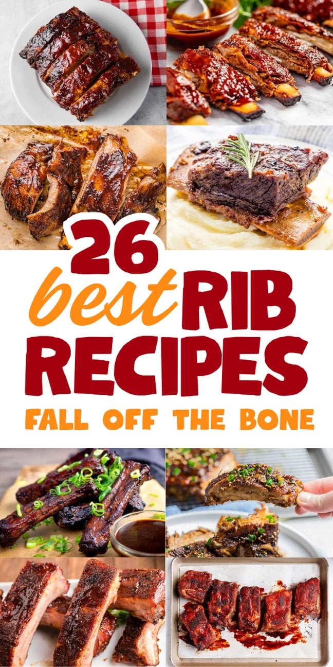 A collage of juicy, saucy rib dishes.