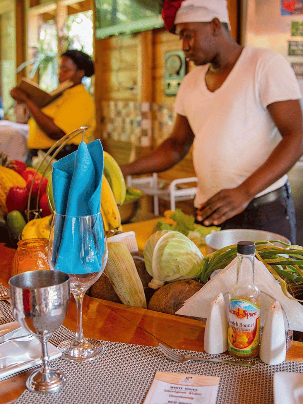 Zimbali Retreats farm to table meal. 
