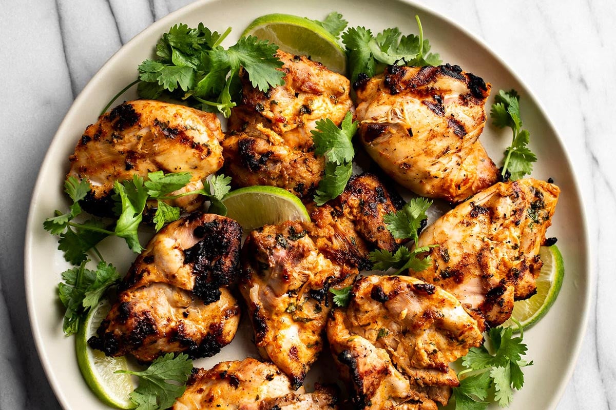 Cilantro Lime Grilled Chicken Thighs.