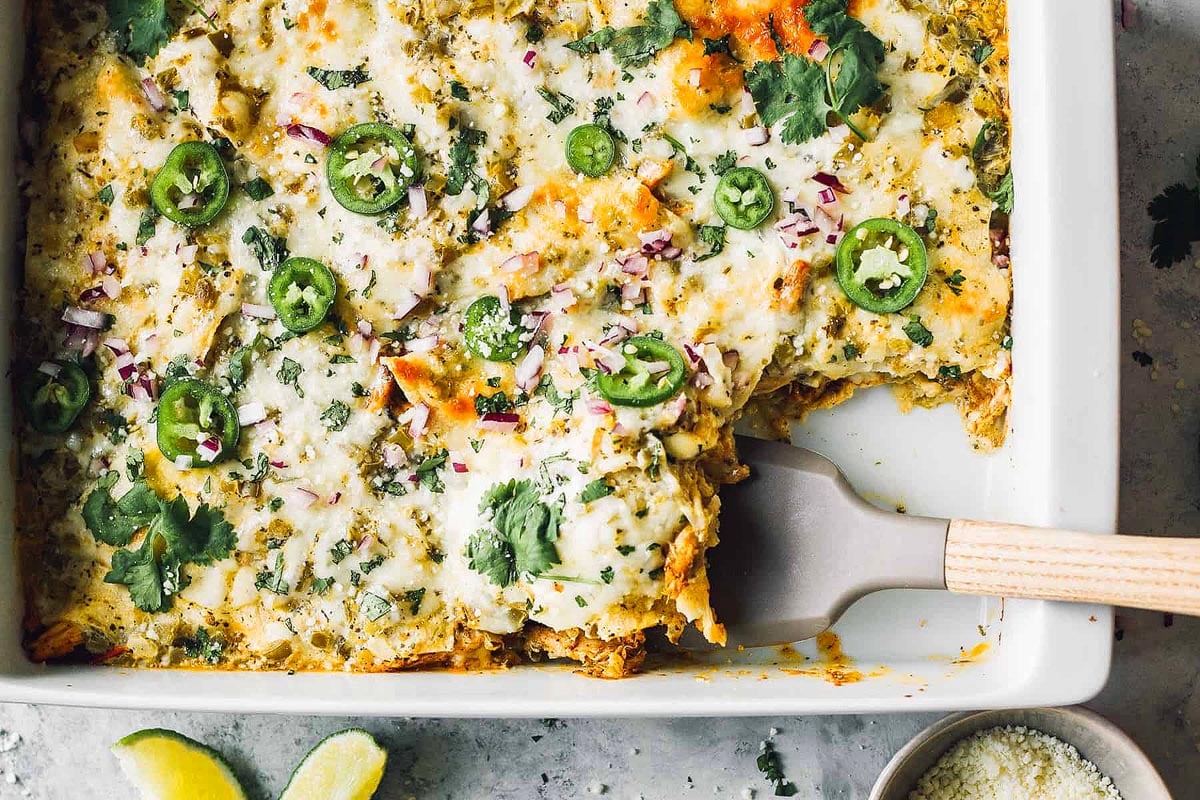 Salsa Verde Chicken Casserole.