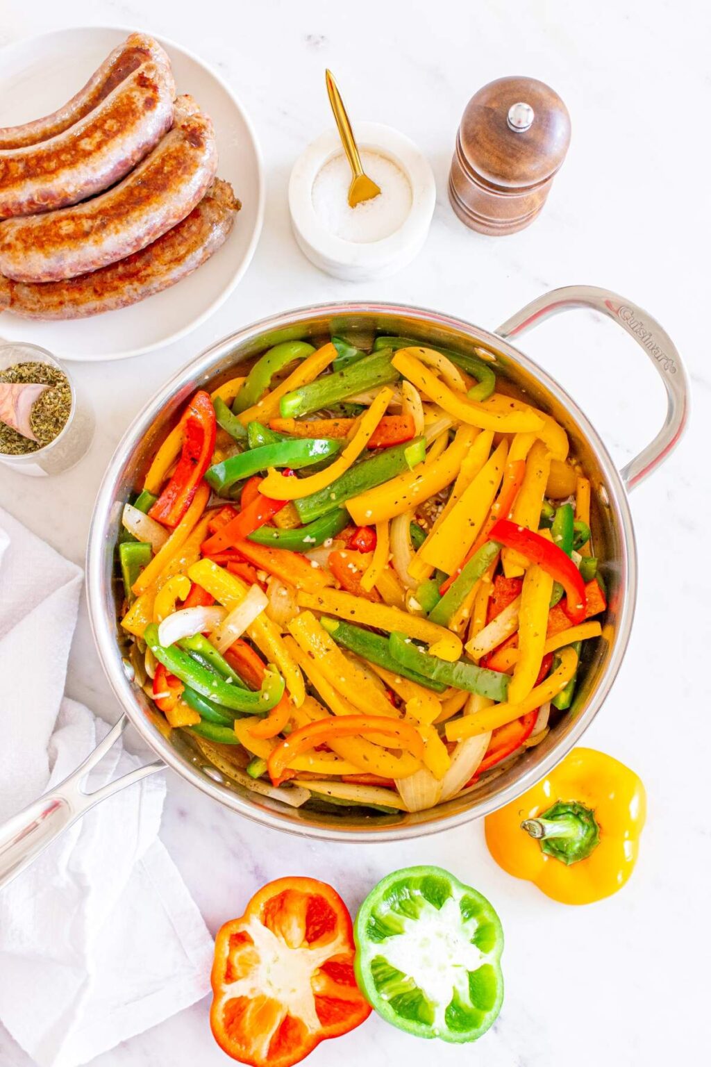 Skillet Italian Sausage and Peppers - xoxoBella