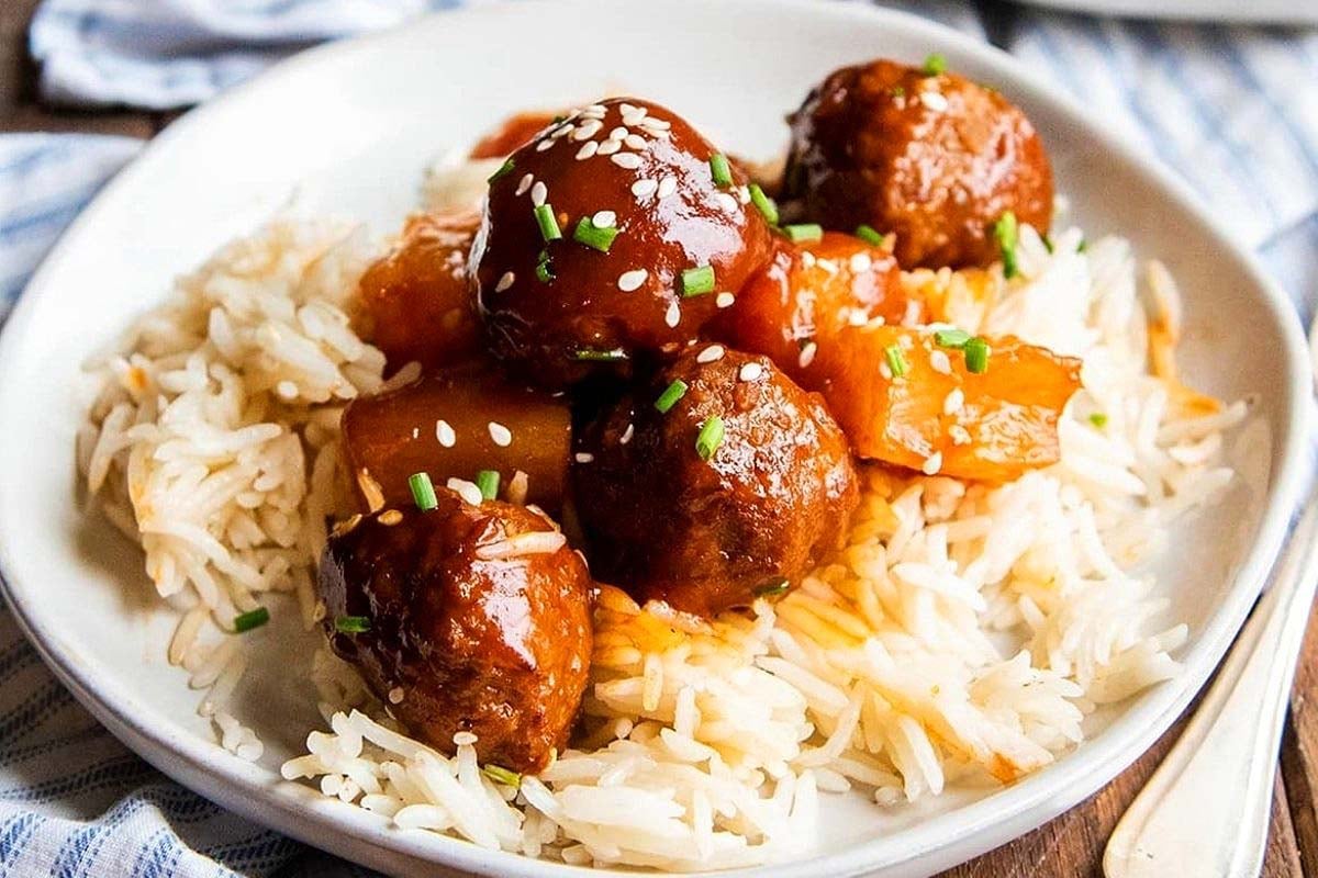 3 Ingredient Hawaiian Meatballs.