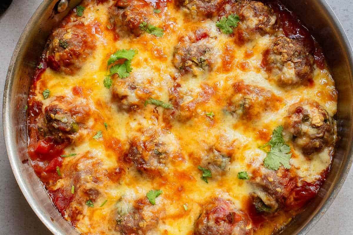 Baked Mexican Meatballs.