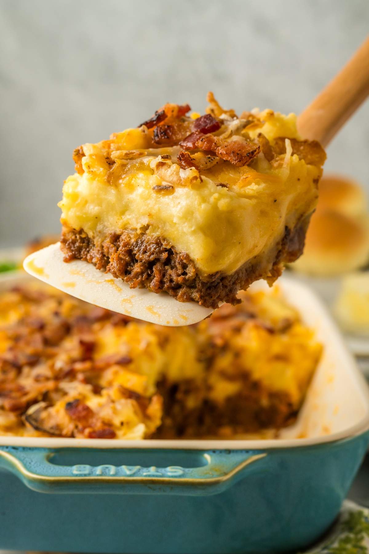 Cowboy Meatloaf and Potato Casserole - xoxoBella