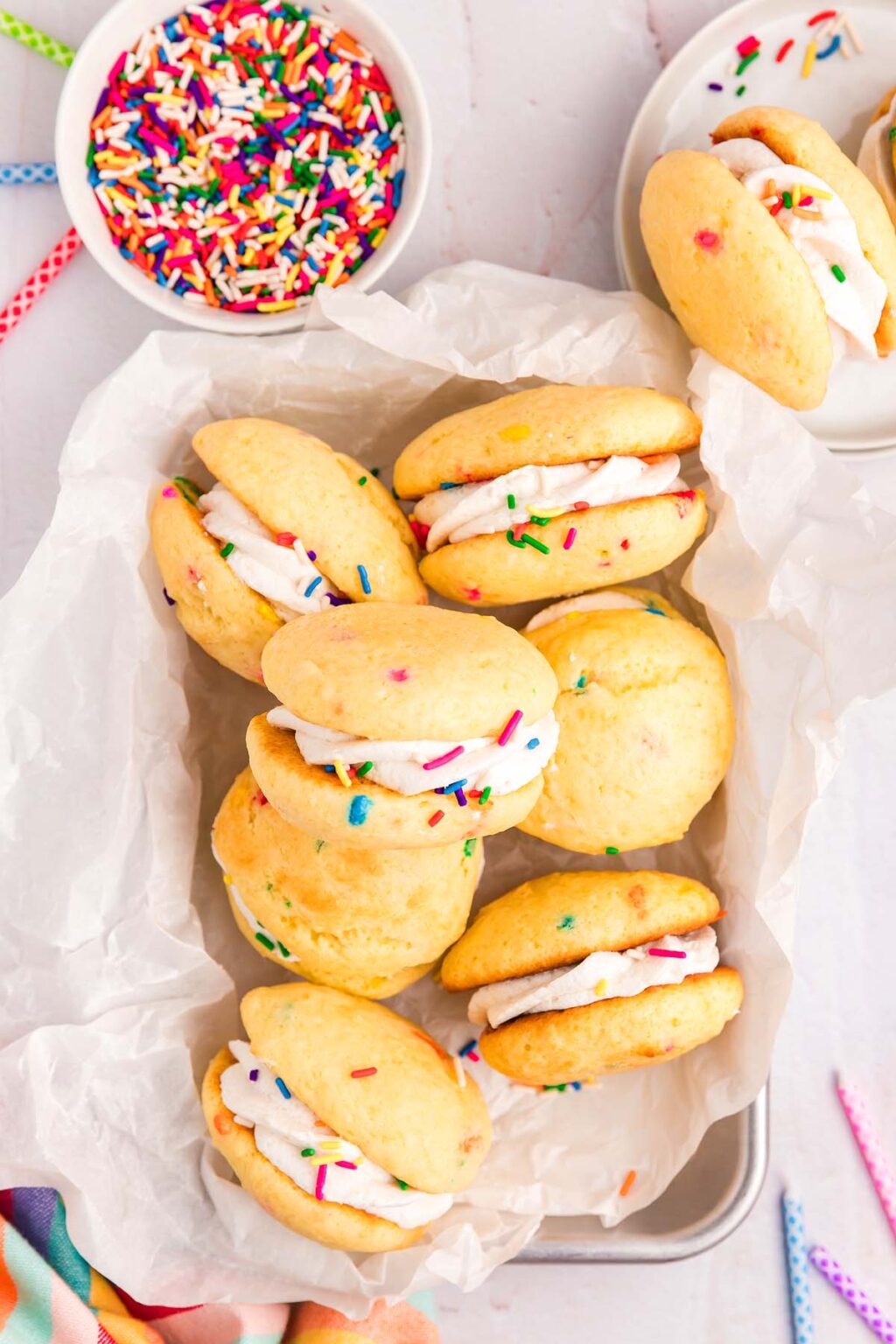 Funfetti Cake Mix Whoopie Pies xoxoBella