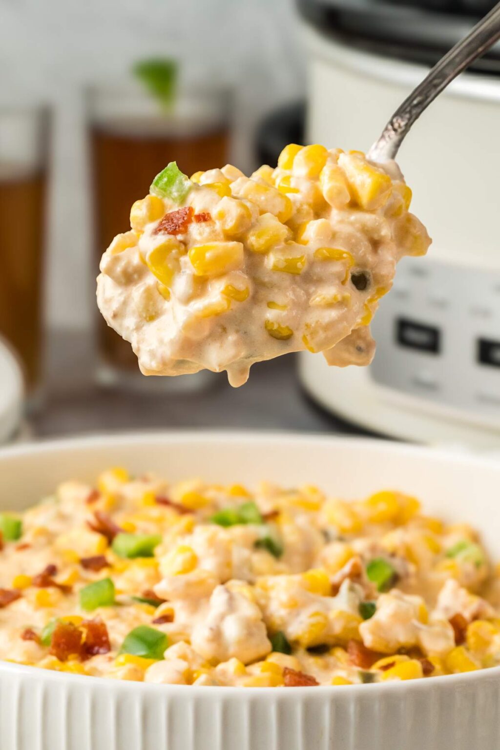 Slow Cooker Jalapeño Popper Creamed Corn xoxoBella