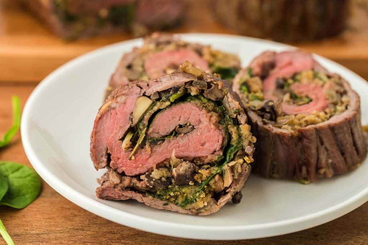 Stuffed Flank Steak.