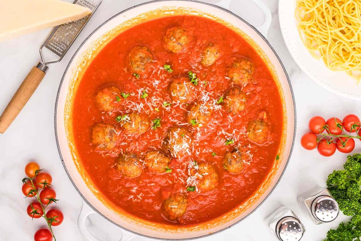Baked Italian Meatballs.