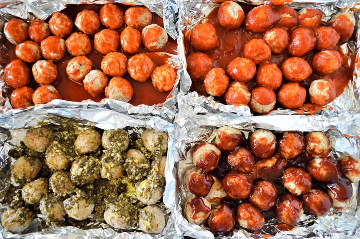 Sheet Pan Party Meatballs Recipe.