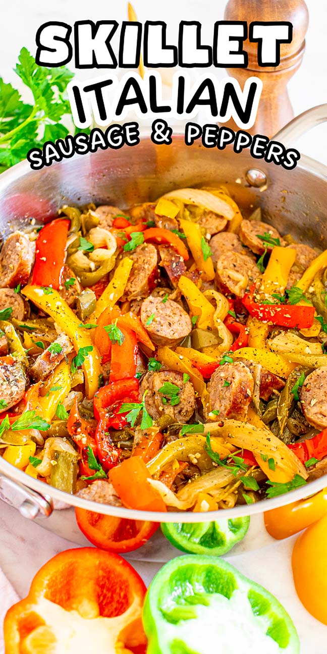 Skillet Italian Sausage And Peppers Xoxobella