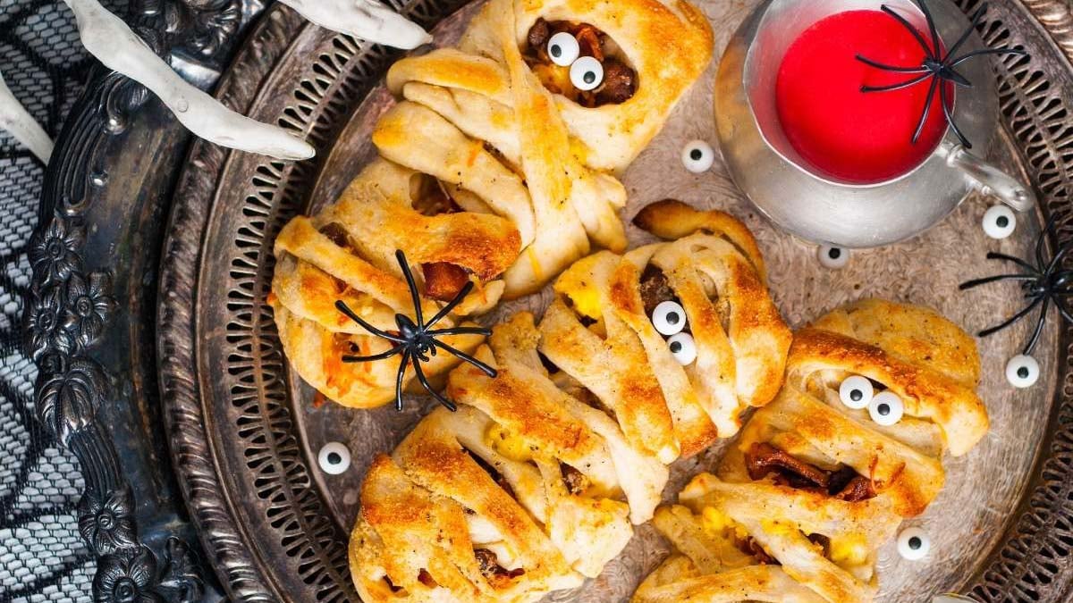 Halloween Mummy Breakfast Rolls
