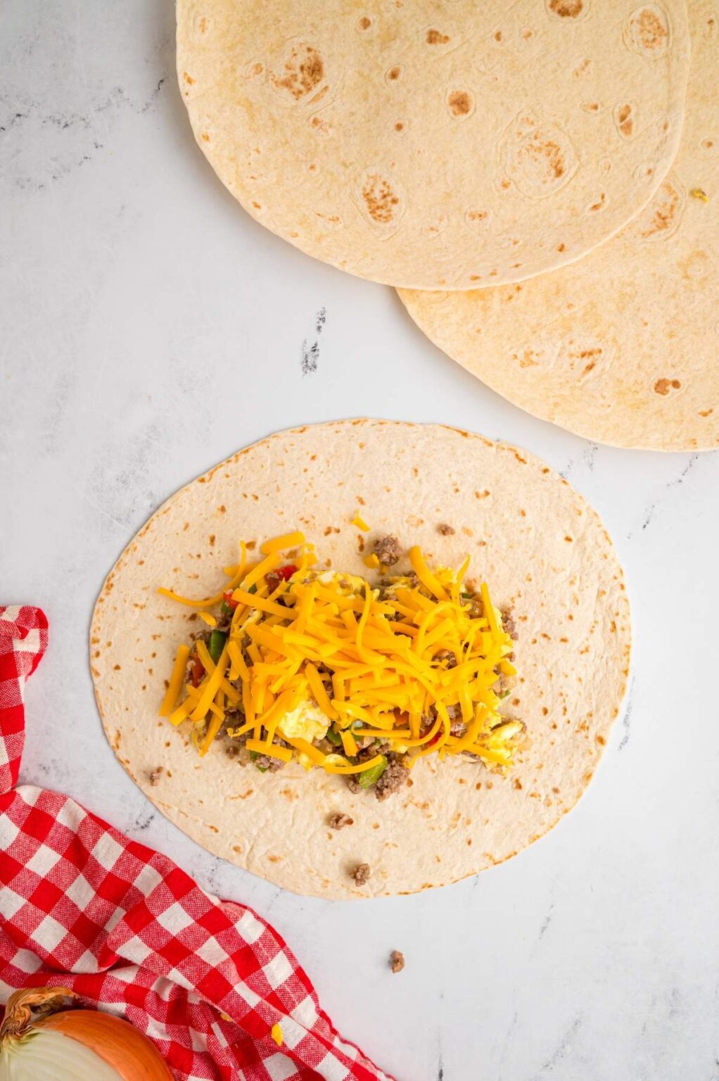 Sausage Breakfast Burritos - xoxoBella