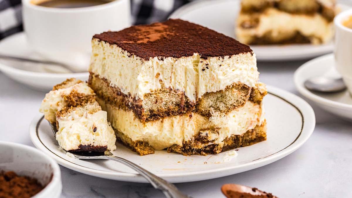 Classic layered dessert with espresso-soaked ladyfingers and mascarpone cream.