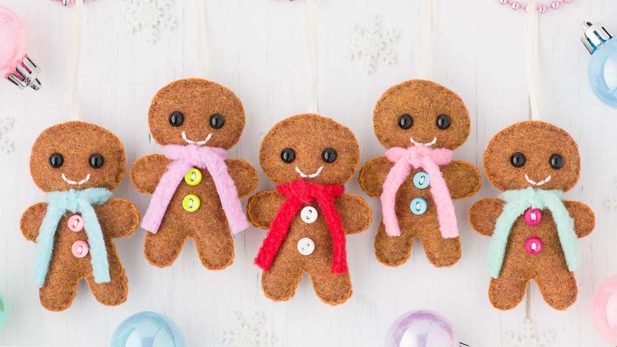 Felt Gingerbread Man Ornament XoxoBella Felt Gingerbread Man Ornament XoxoBella