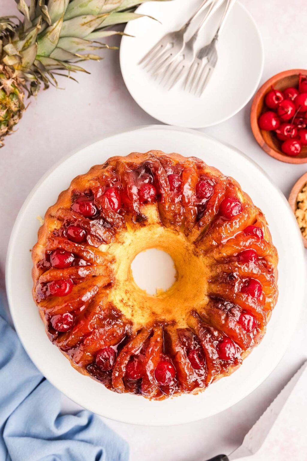 Pineapple upside down bundt cake