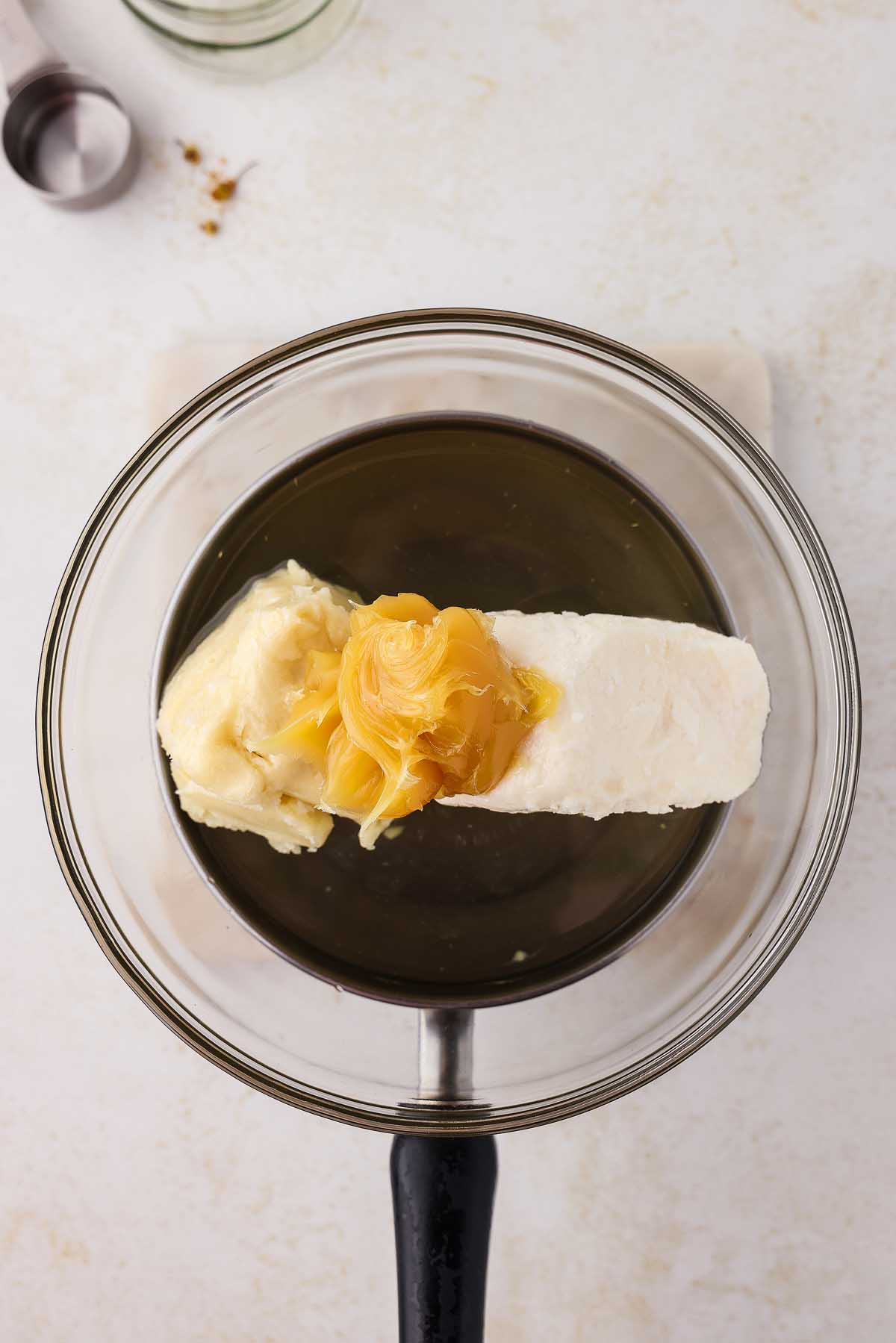 Making diaper rash cream.