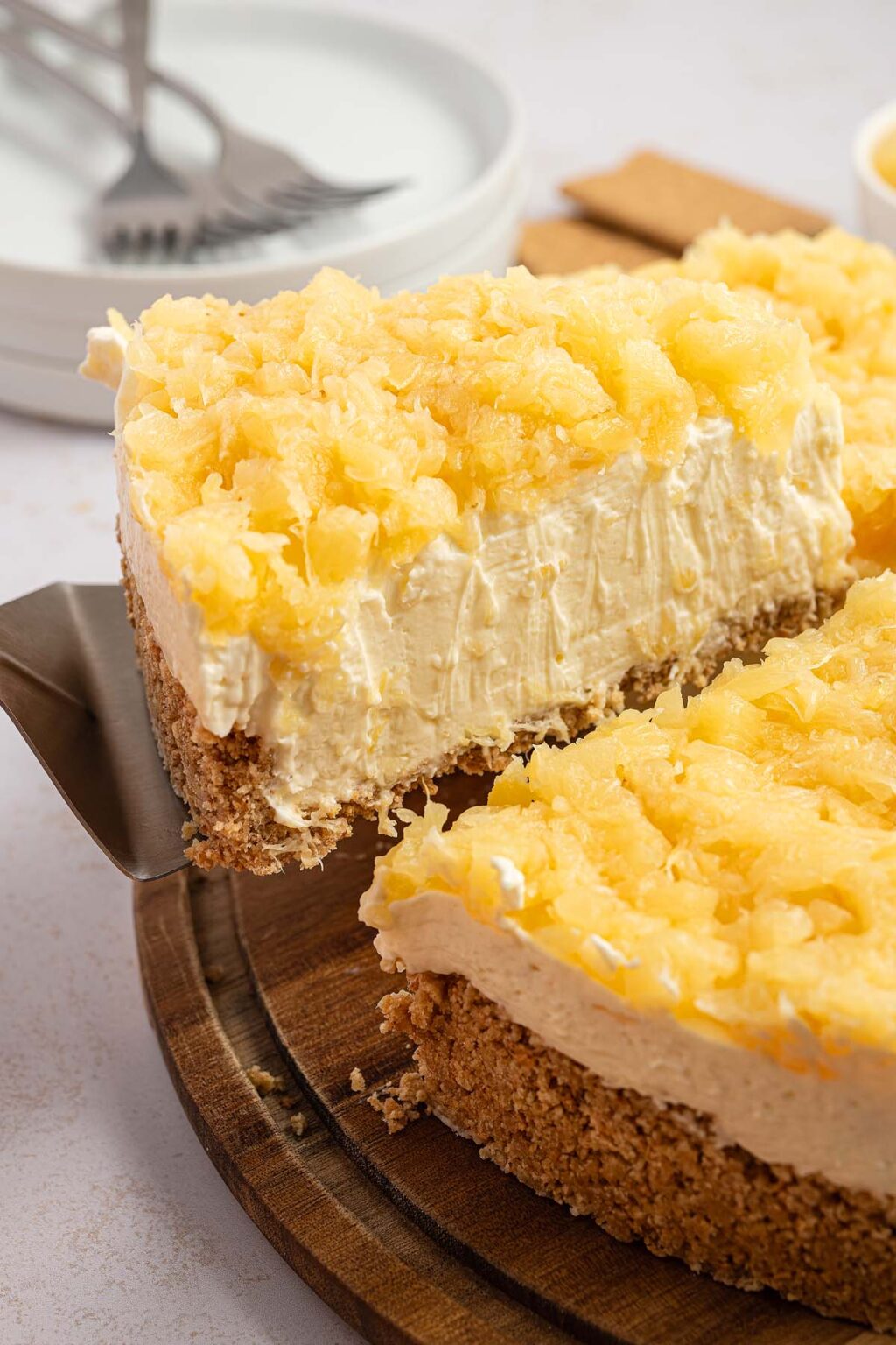 No Bake Pineapple Cheesecake