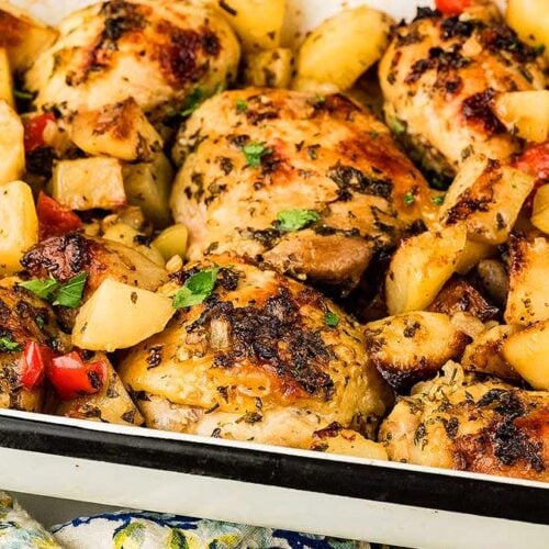 chicken red potatoes italian dressing Baked Italian Chicken with Potatoes