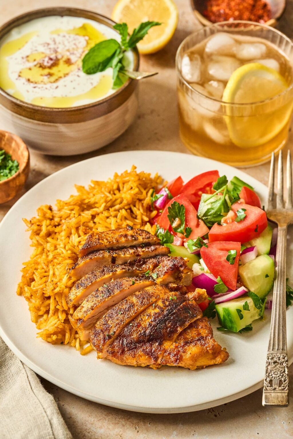 Shawarma Chicken and Rice Skillet - xoxoBella