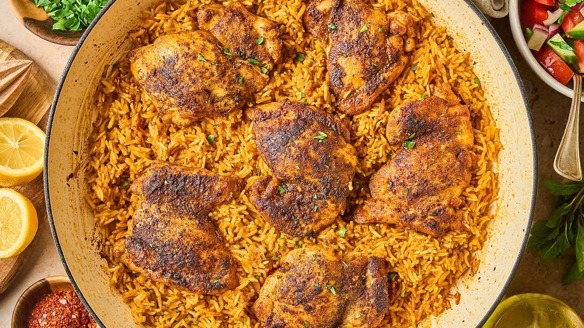 Shawarma Chicken and Rice Skillet - xoxoBella