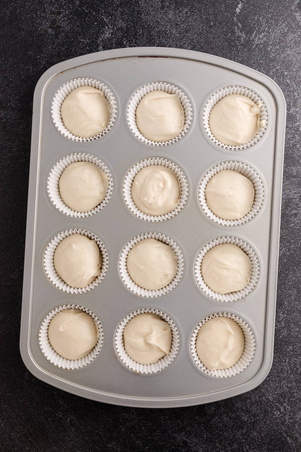 A cupcakes in a pan.